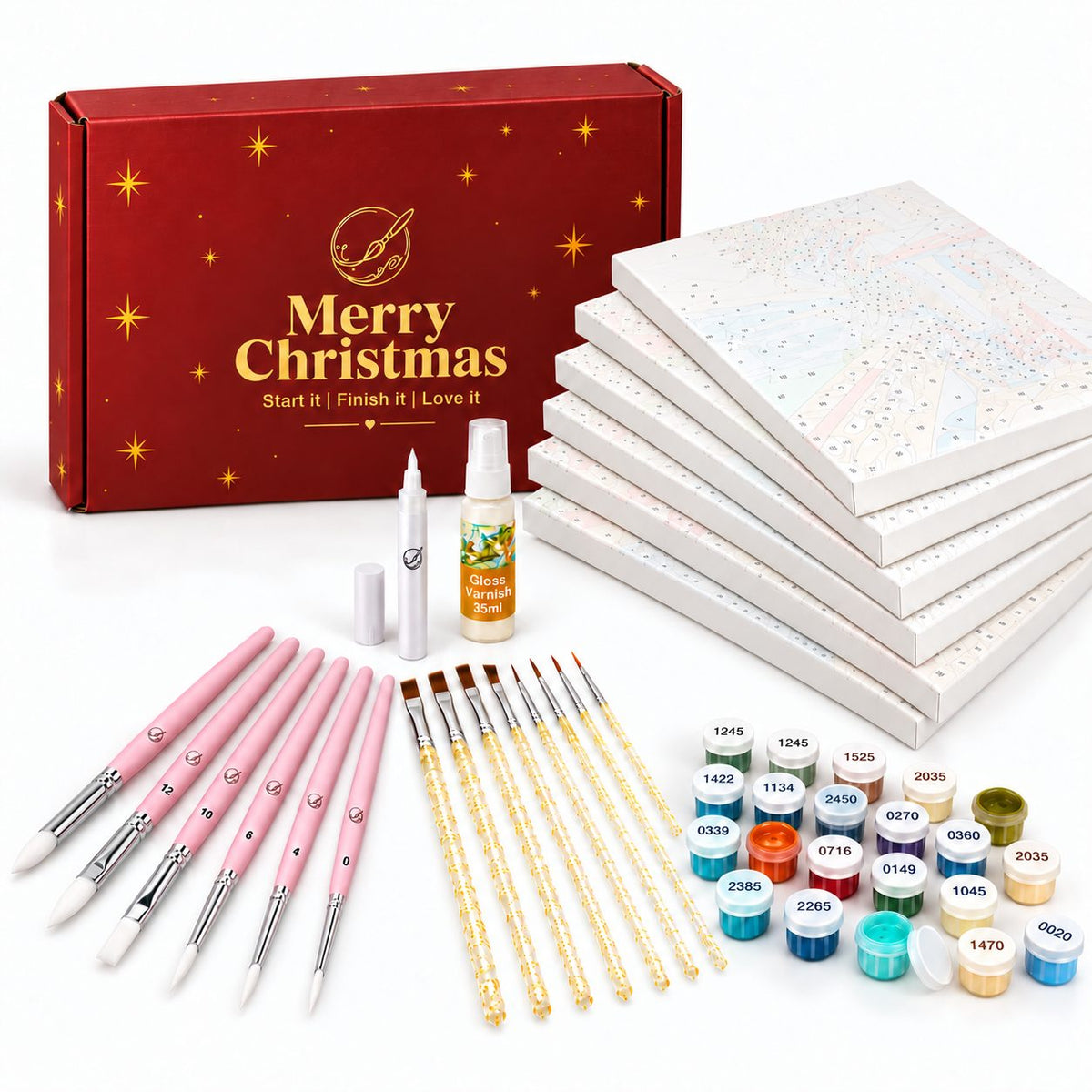Malen nach Zahlen Weihnachtsgeschenkbox - Klassisch Bundle