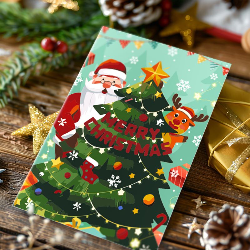 Malen nach Zahlen Weihnachtskarten | 6 Stück