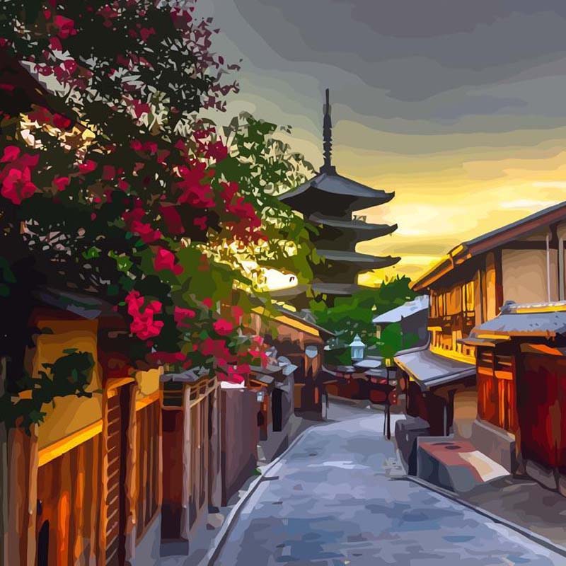 Malen nach Zahlen Japan