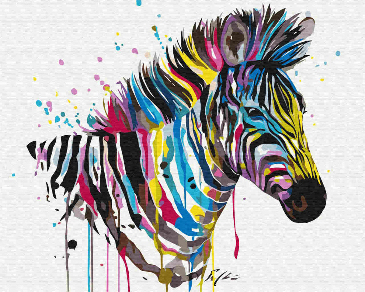 Malen nach Zahlen Zebra