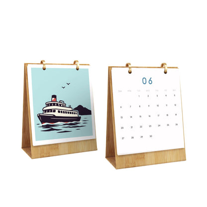 2027 Malen nach Zahlen Tischkalender | Vintage Reise Edition