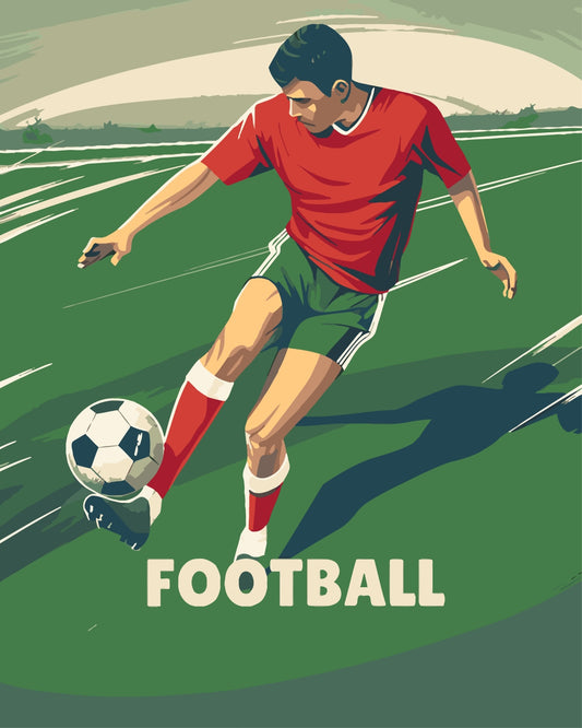 Malen nach Zahlen - Malen nach Zahlen - Fußball | Sportposter