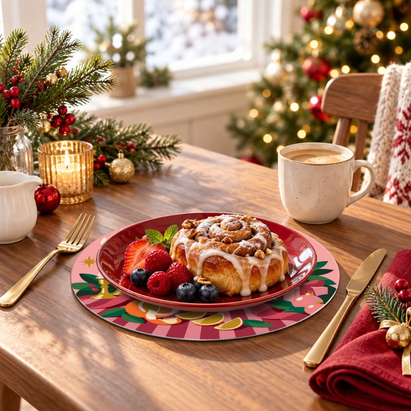 Malen nach Zahlen Tischset – Weihnachten in Rosa