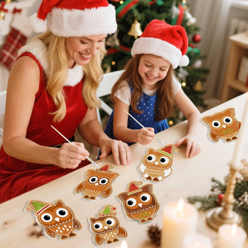 8 XL Weihnachtsanhängern | Festliches Weihnachtseulen-Set