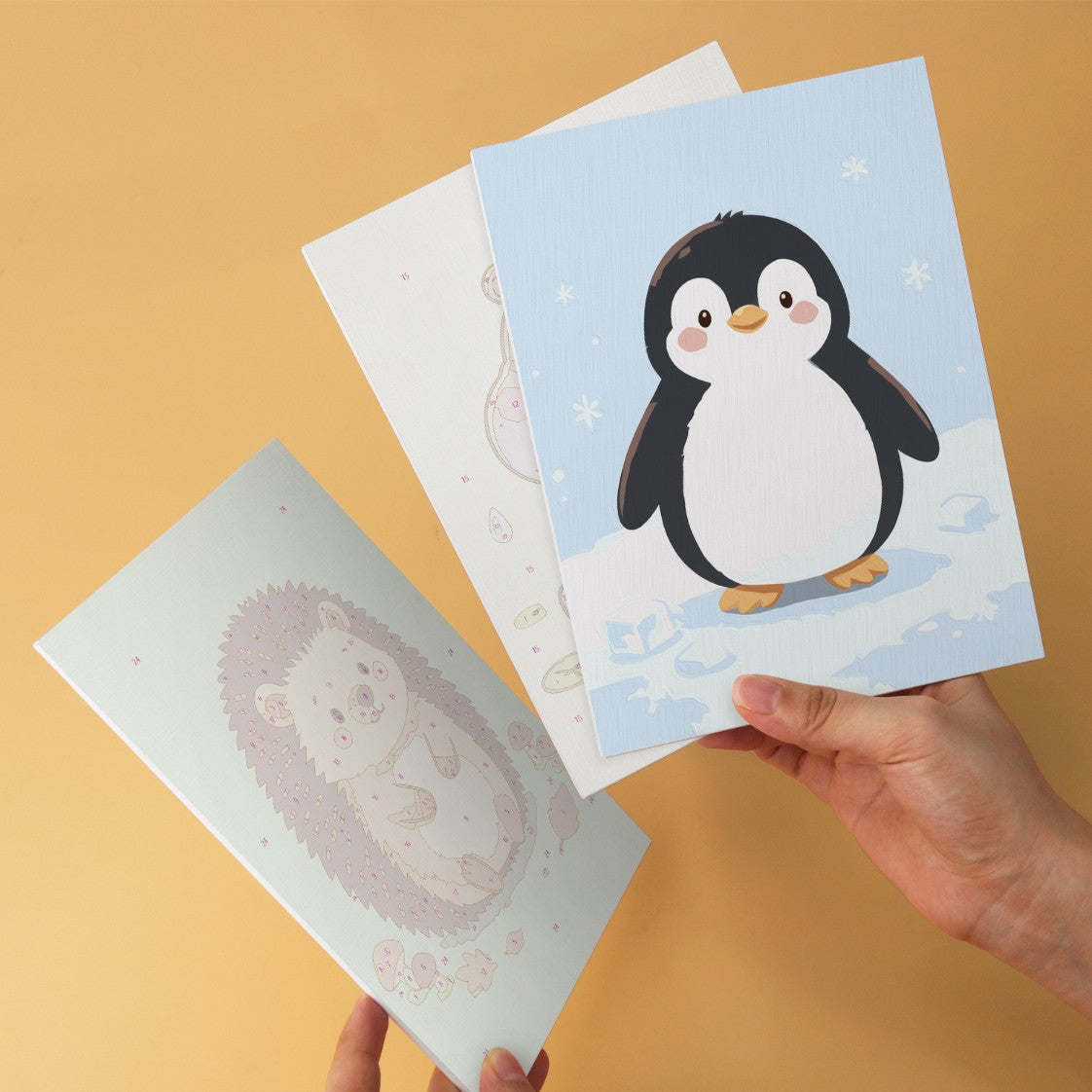 6 Mini-Gemälde auf Holzplatte – Kleine Tierfreunde Set
