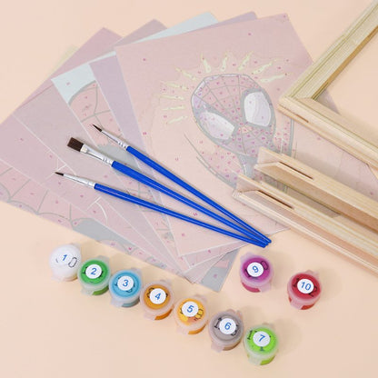 Malen nach Zahlen – 6 Mini-Gemälde | Superheld-Set