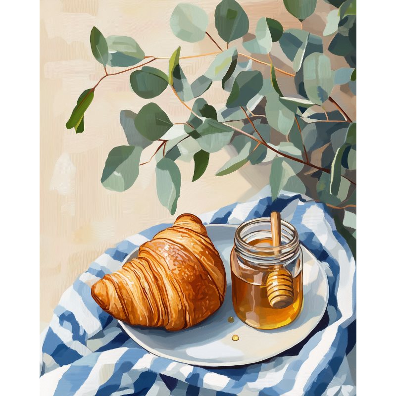 Malen nach Zahlen - Malen nach Zahlen - Honig croissant