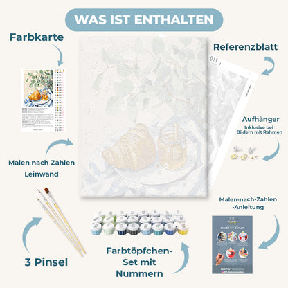 Malen nach Zahlen - Honig croissant
