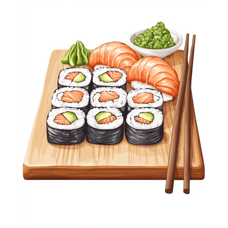 Malen nach Zahlen - Malen nach Zahlen - Sushi Teller