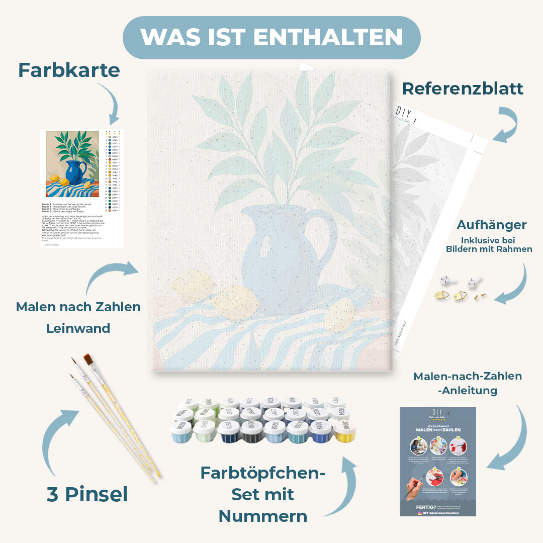 Malen nach Zahlen - Zitronen & Blätter