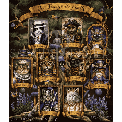 Malen nach Zahlen -The Furrytails Family - by Sarah Richter-Malen nach zahlen