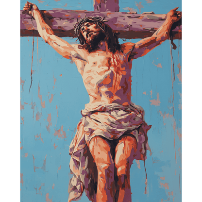 Malen nach Zahlen - Jesus am Kreuz-Malen nach zahlen
