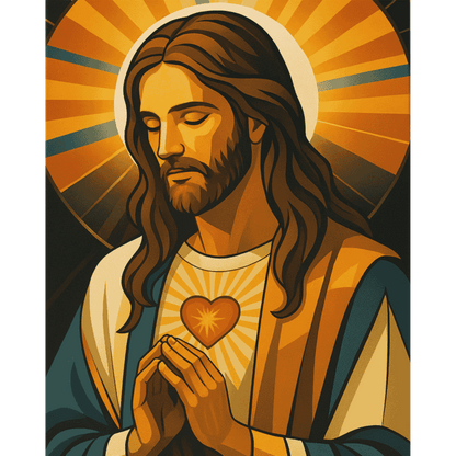 Malen nach Zahlen - Betender Jesus-Malen nach zahlen
