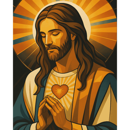 Malen nach Zahlen - Betender Jesus-Malen nach zahlen