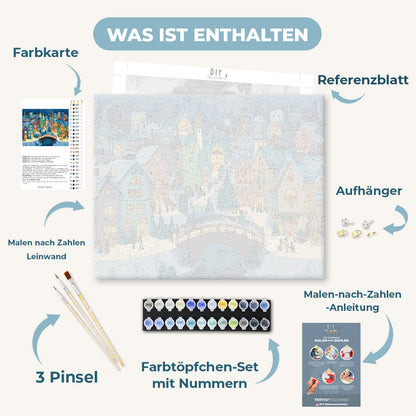 Malen nach Zahlen - Festliches Dorf