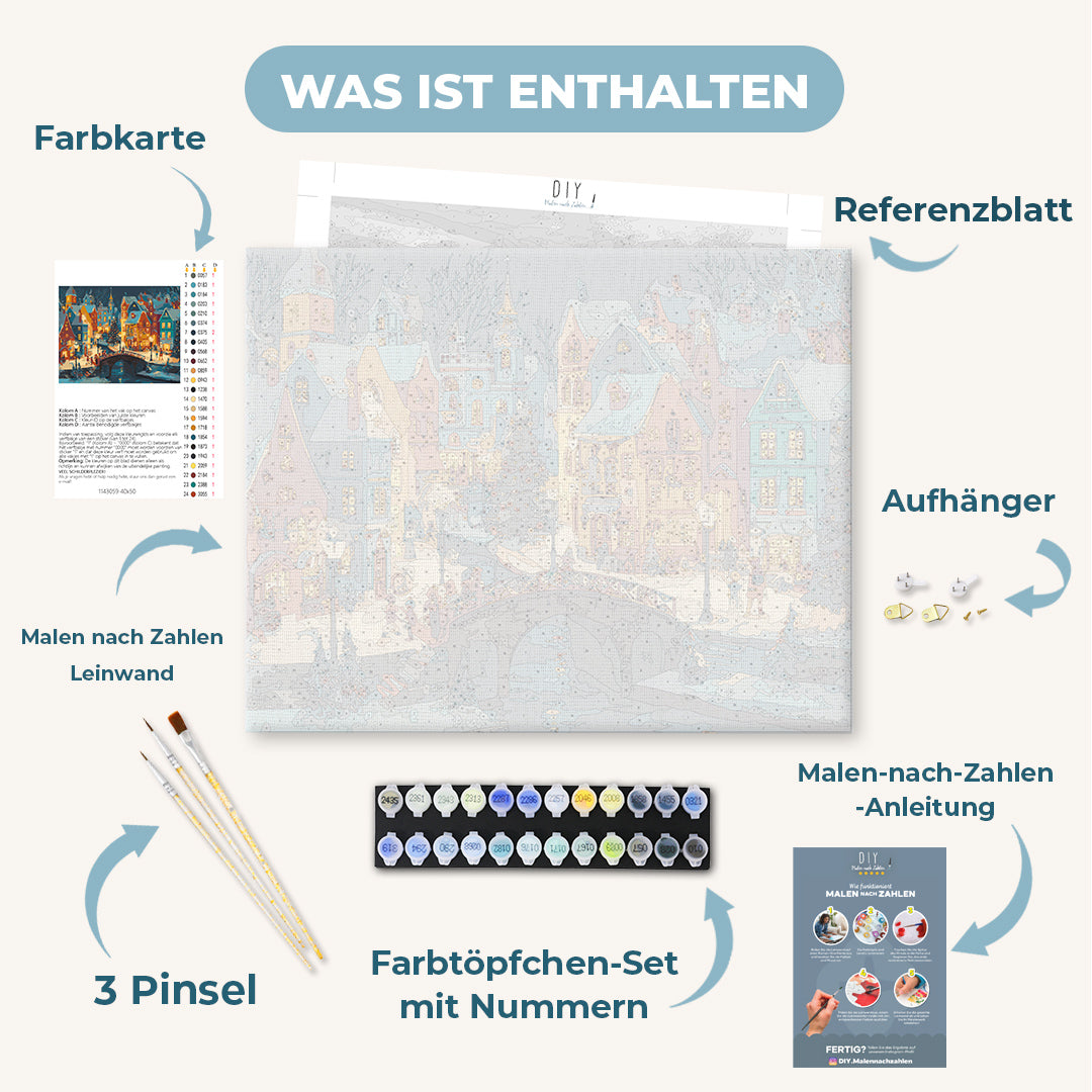 Malen nach Zahlen - Magisches Dorf