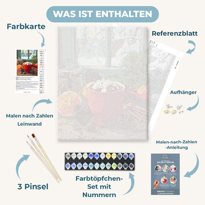Malen nach Zahlen - Morgen mit heißer Schokolade