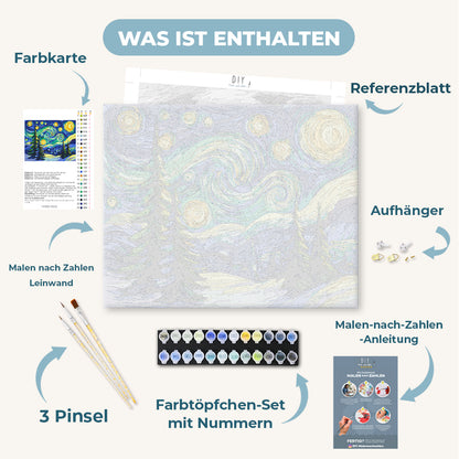 Malen nach Zahlen - Die sternenklare Weihnachtsnacht