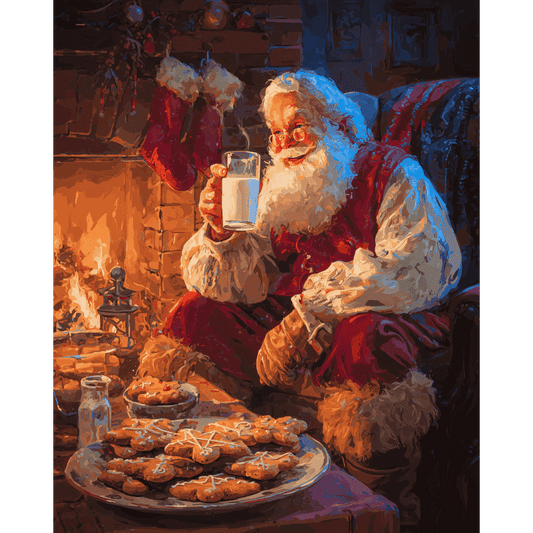 Malen nach Zahlen - Weihnachtmanns Pause-Malen nach zahlen