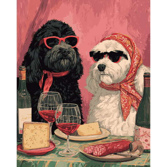 Malen nach Zahlen - Elegante Hunde-Malen nach zahlen