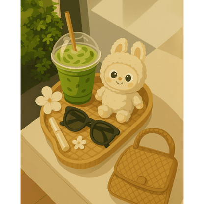 Malen nach Zahlen - Matcha-Pause-Malen nach zahlen