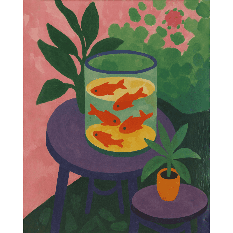 Malen nach Zahlen - Dekoratives Aquarium-Malen nach zahlen