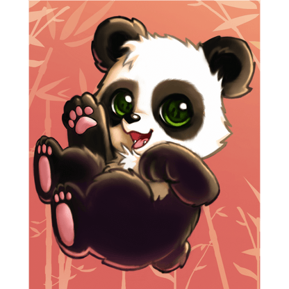 Malen nach Zahlen - Fröhlicher Riesenpanda - by Vink-Malen nach zahlen