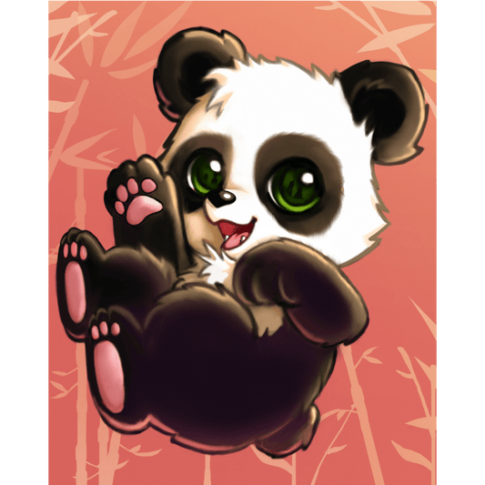 Malen nach Zahlen - Fröhlicher Riesenpanda - by Vink-Malen nach zahlen