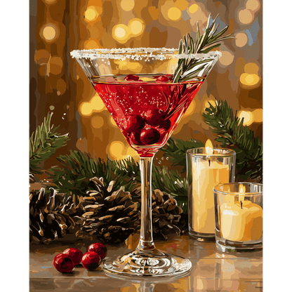 Malen nach Zahlen - Weihnachts-Cosmopolitan-Malen nach zahlen