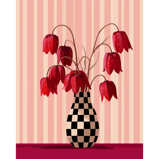 Malen nach Zahlen - Minimalistische Blumen-Malen nach zahlen