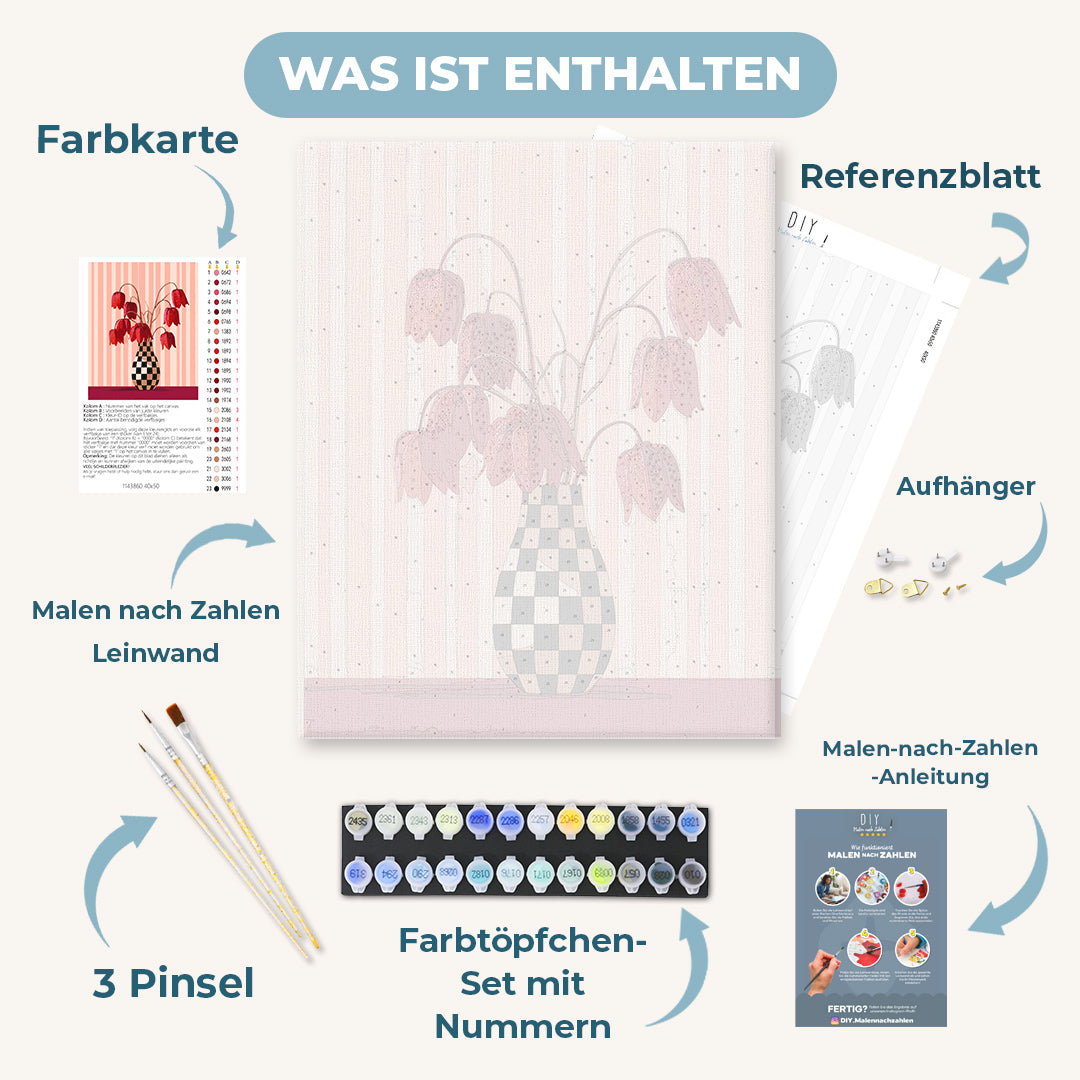 Malen nach Zahlen - Minimalistische Blumen