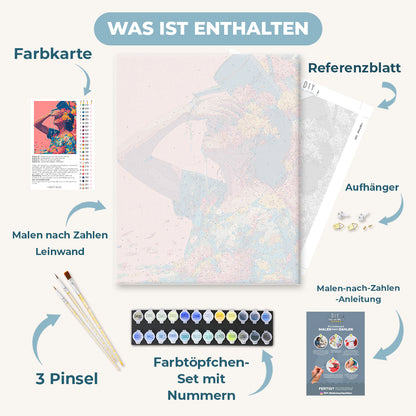 Malen nach Zahlen - Blüte von innen