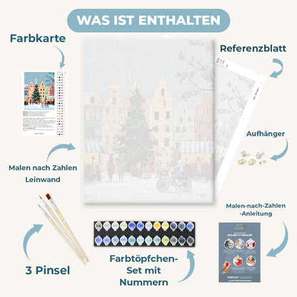 Malen nach Zahlen - Europäischer Winter
