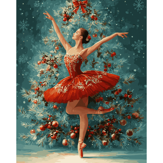 Malen nach Zahlen - Festliche Ballerina-Malen nach zahlen