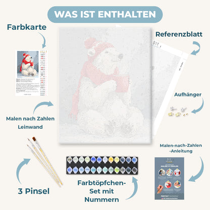 Malen nach Zahlen - Süßer Eisbär