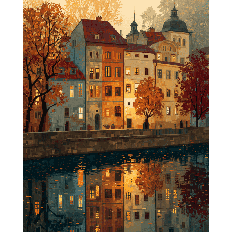 Malen nach Zahlen - Prag-Malen nach zahlen