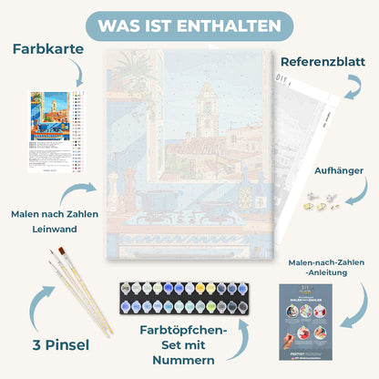 Malen nach Zahlen - Sonnendurchflutete Küche
