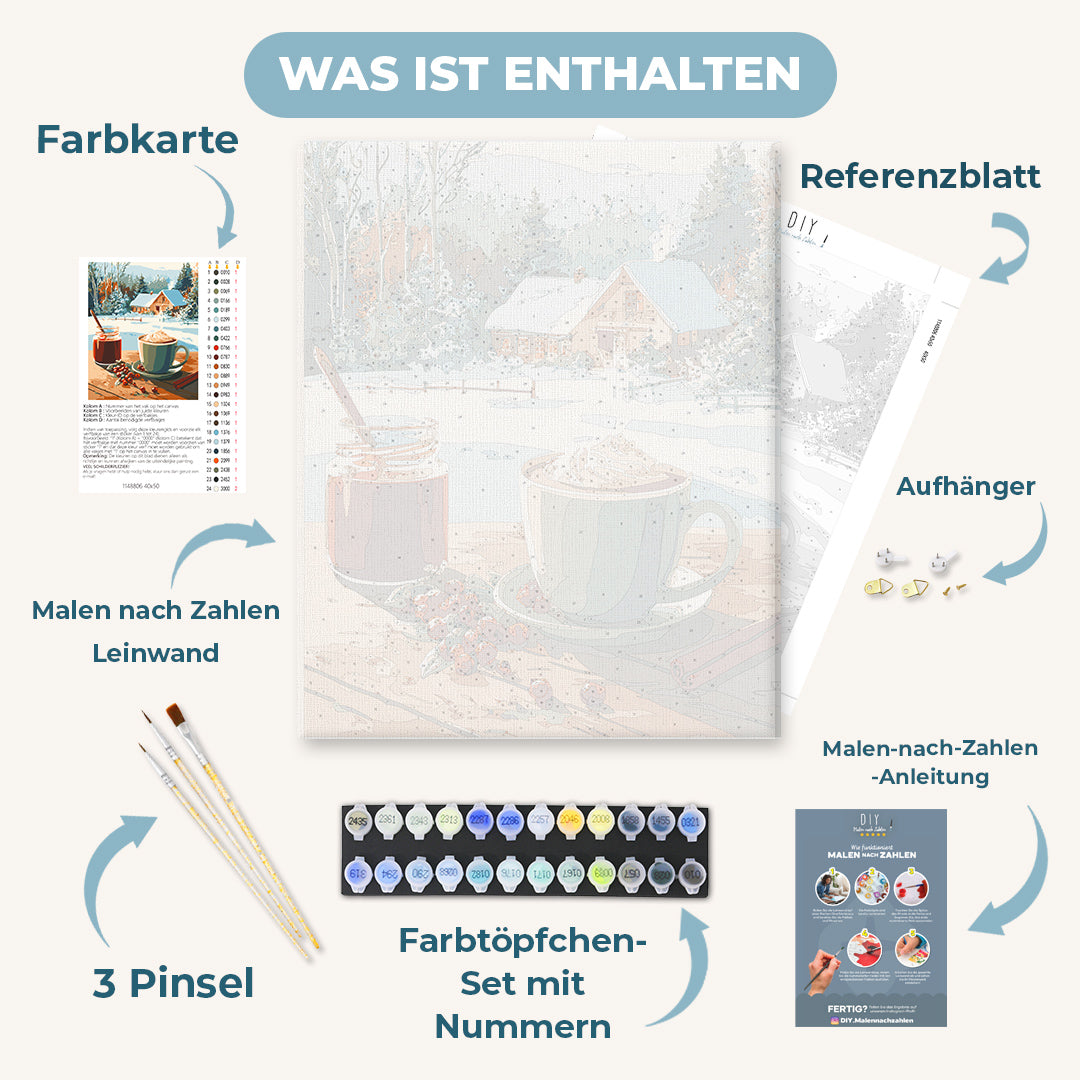 Malen nach Zahlen - Ein gemütlicher Winter