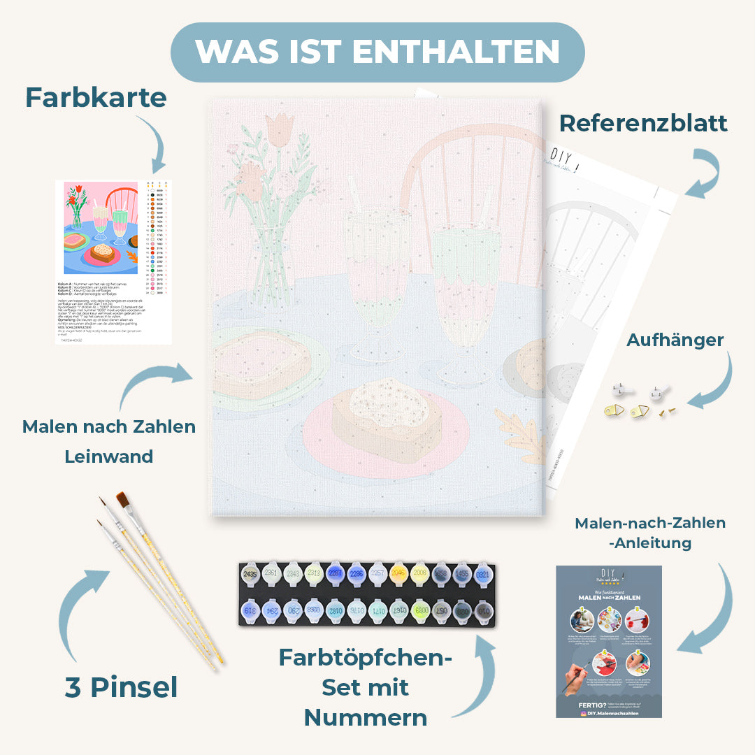 Malen nach Zahlen - Milchshakes