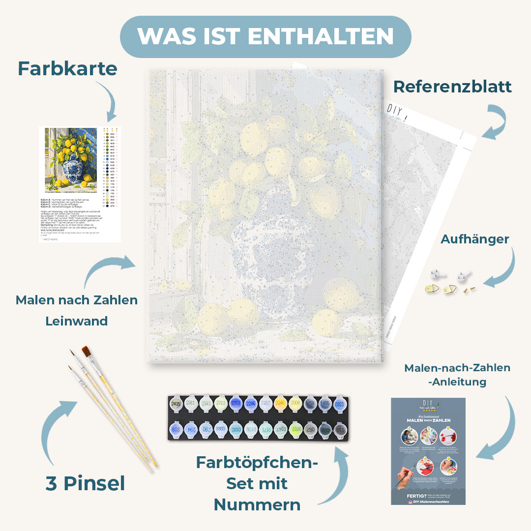 Malen nach Zahlen - Zitronenstrauß