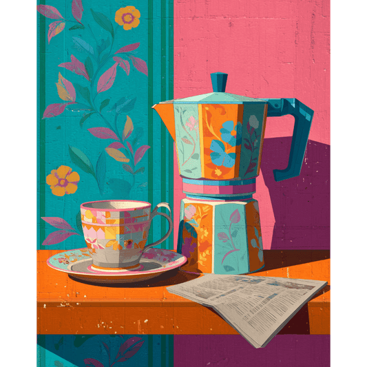 Malen nach Zahlen - Café à la Couleur-Malen nach zahlen
