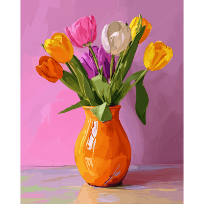 Malen nach Zahlen - Tulpenstrahlen-Malen nach zahlen