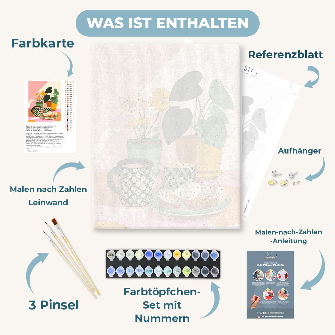 Malen nach Zahlen - Frühstückstisch