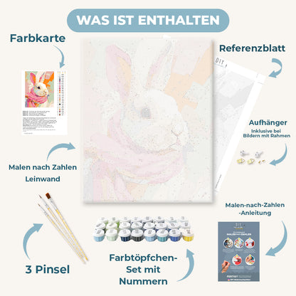 Malen nach Zahlen - Pastellhase