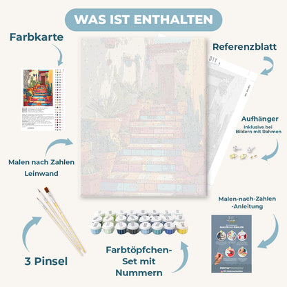 Malen nach Zahlen - Treppen nach Mexiko