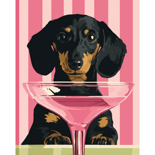 Malen nach Zahlen - Cocktailhund-Malen nach zahlen