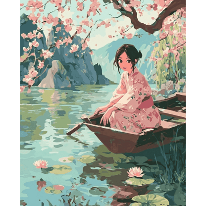 Malen nach Zahlen - Unter der Sakura-Malen nach zahlen