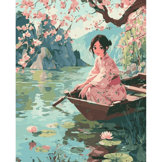Malen nach Zahlen - Unter der Sakura-Malen nach zahlen