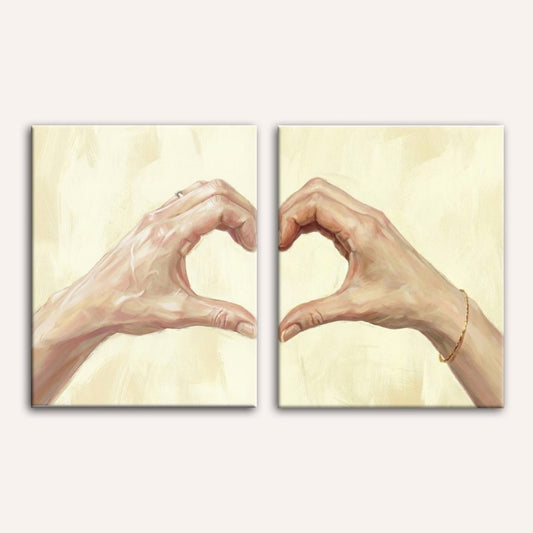 Valentins-Bundle – Hände der Liebe-Malen nach zahlen