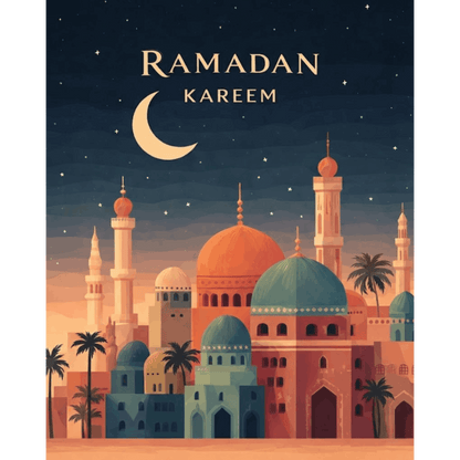 Malen nach Zahlen - Ramadan Kareem-Malen nach zahlen